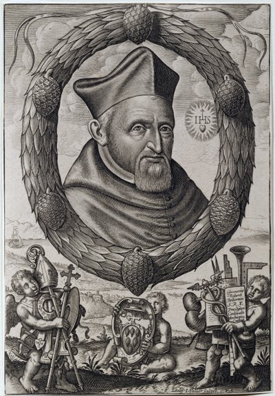 Porträt von Roberto Bellarmini (1542-1621) Kardinalerzbischof von Capua von Johannes Valdor